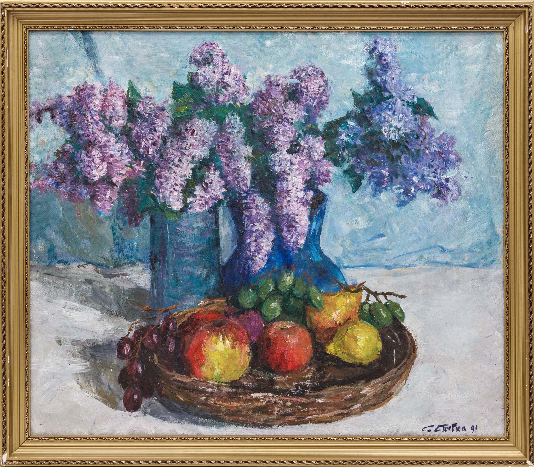 Сирень и фрукты