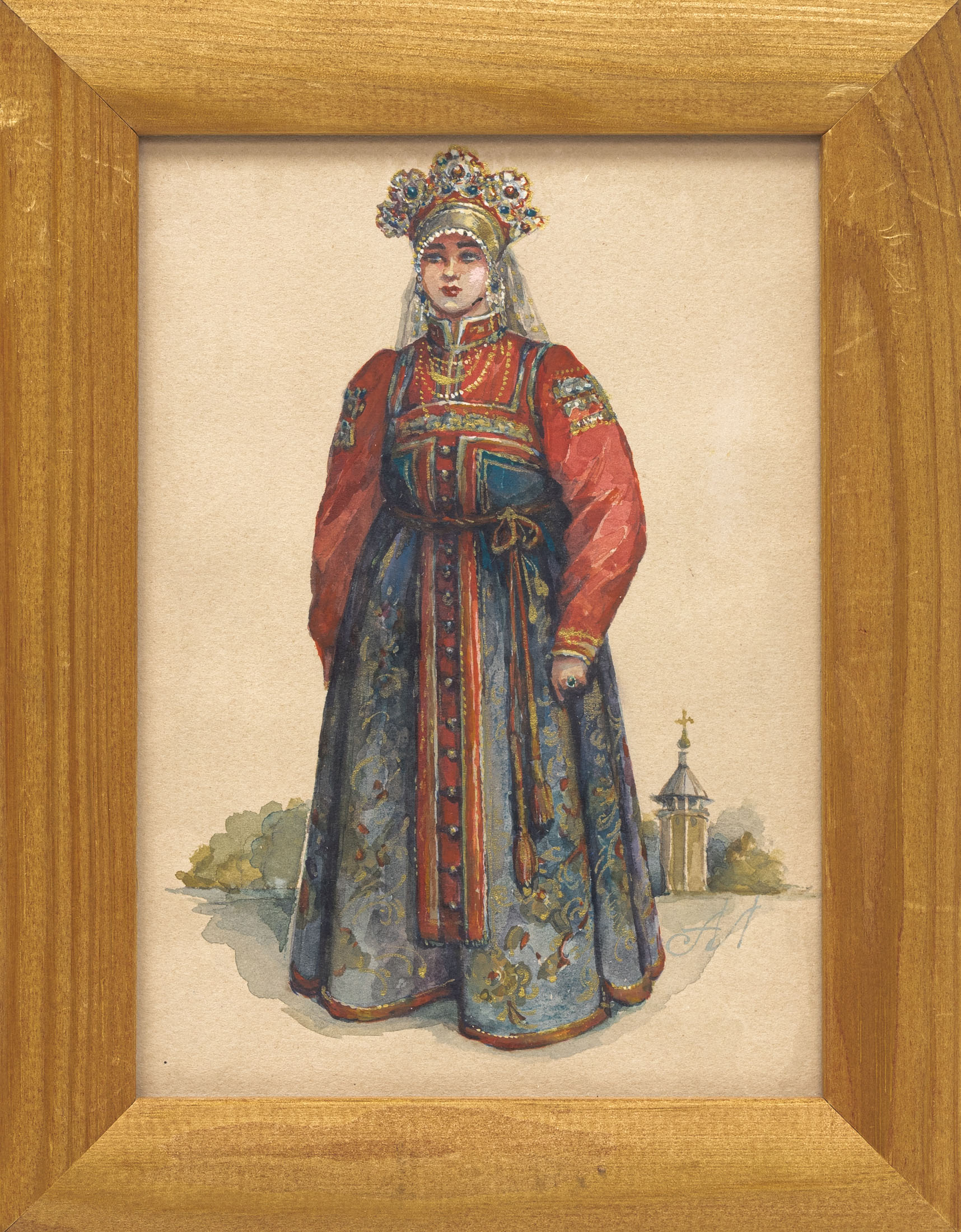 Олонецкая губерния. Рисунок из серии «Русский народный костюм»