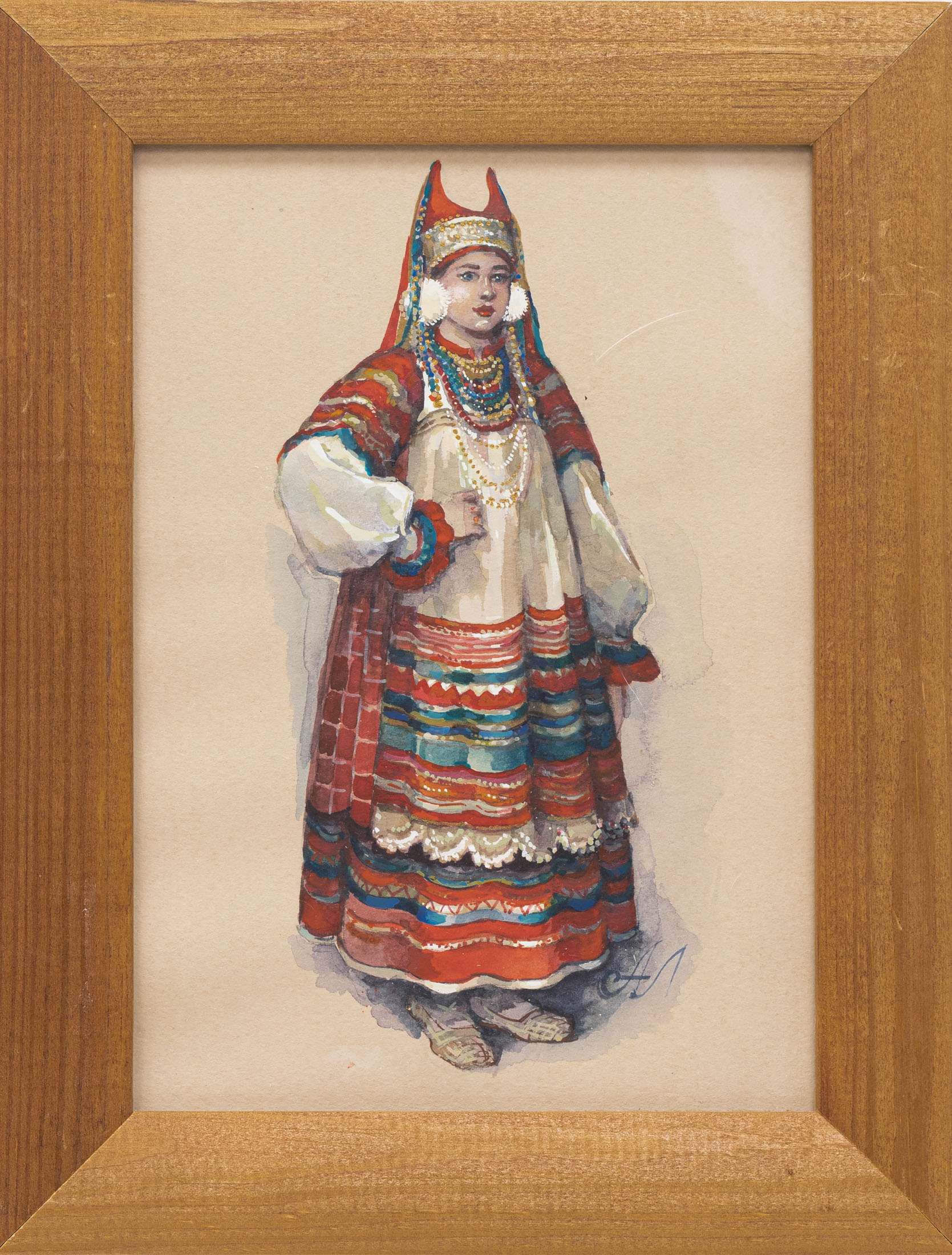 Рязанская губерния. Рисунок из серии «Русский народный костюм»