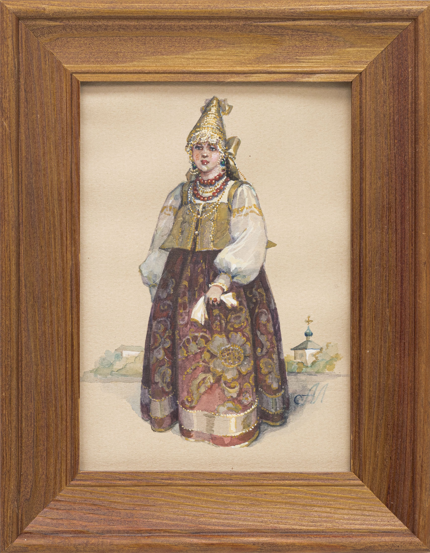 Костромская губерния. Рисунок из серии «Русский народный костюм»