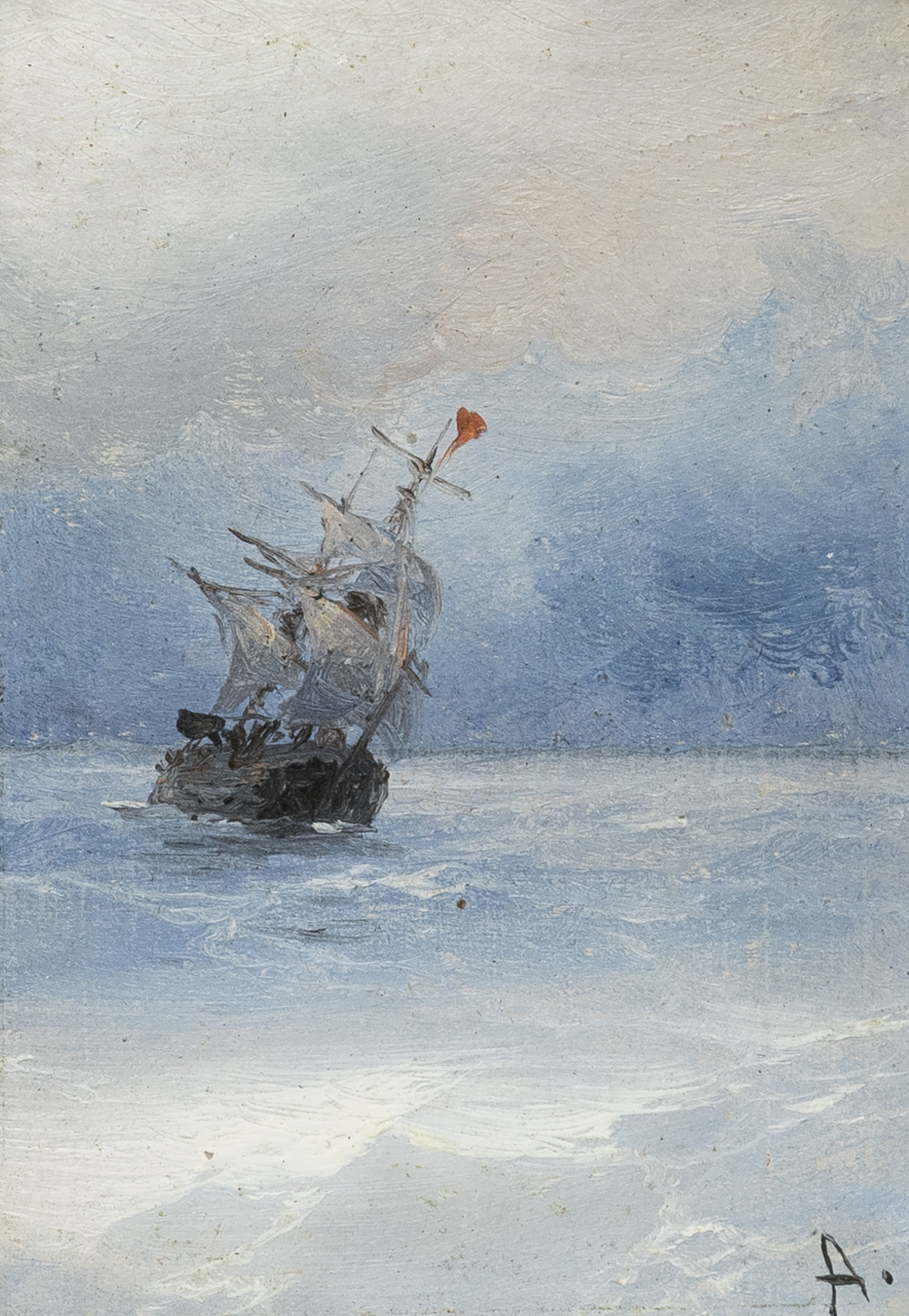 Парусник в море