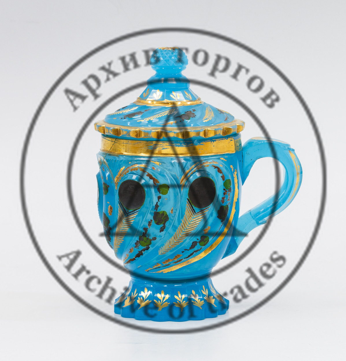 Кружка с крышкой «Перо павлина»
