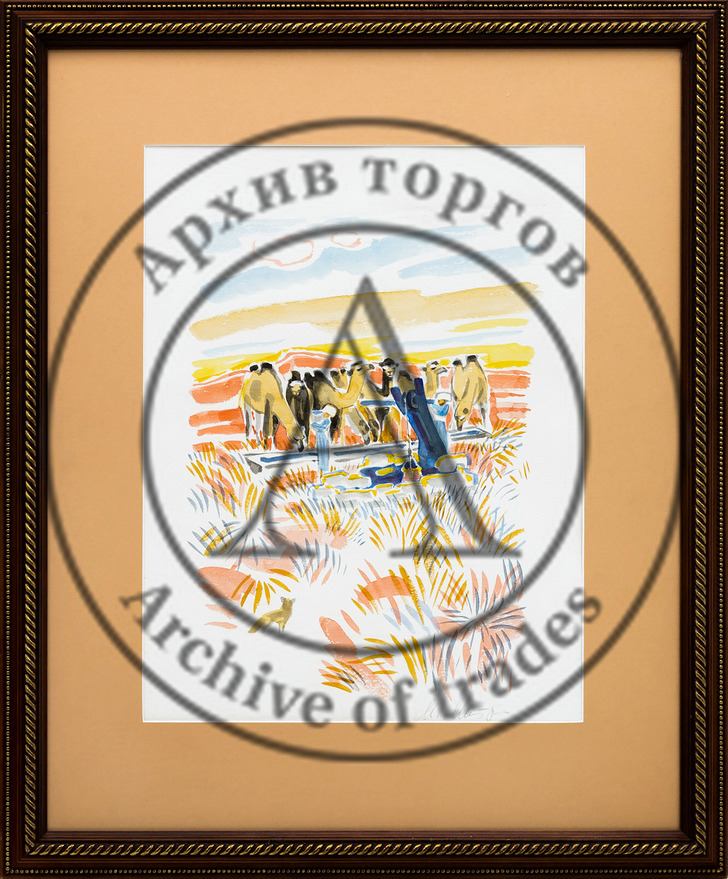 Пейзаж с верблюдами