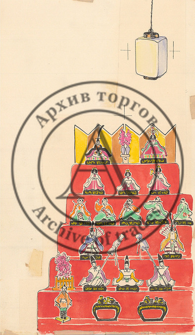 Три акварели-иллюстрации к книге Чу Шао-Тан и Лу Цунь-Хэ «География нового Китая»