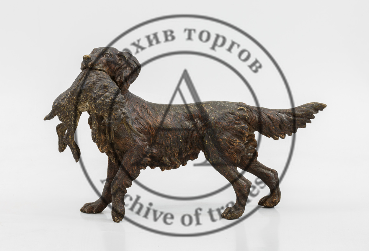 Скульптура «Сеттер с зайцем»