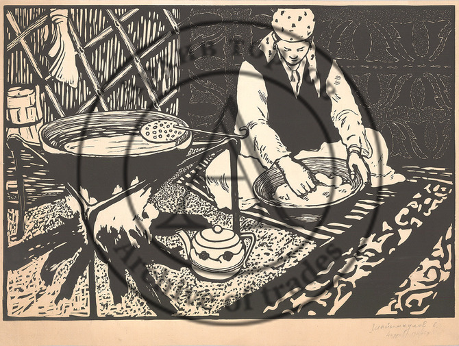 Линогравюра «Плов»