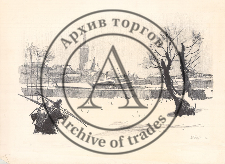 Автолитография «Зима в Прибалтике»