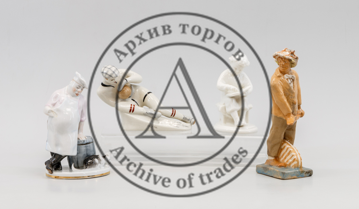 Сет из трех жанровых скульптур «Мужчины»