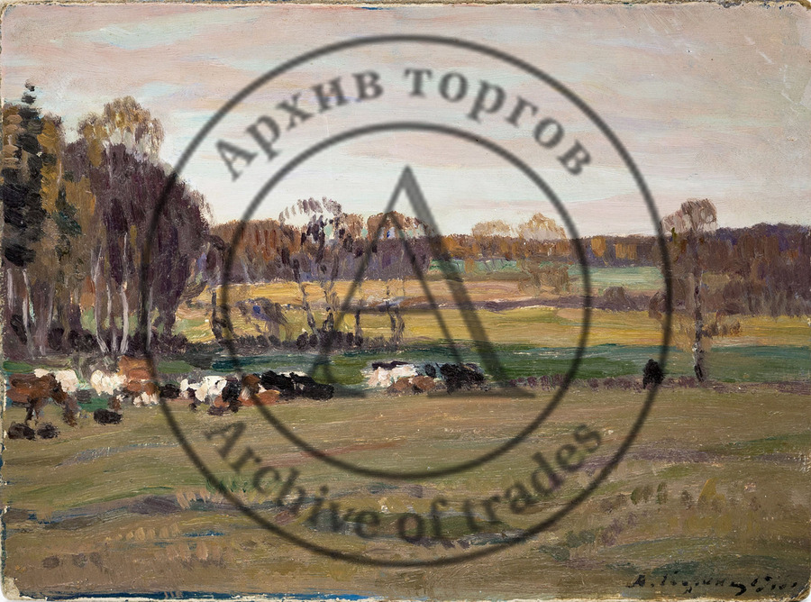 Этюд «Стадо в лесу»