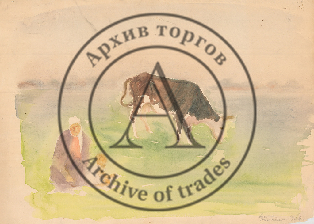 Акварель «Женщина с ребенком»
