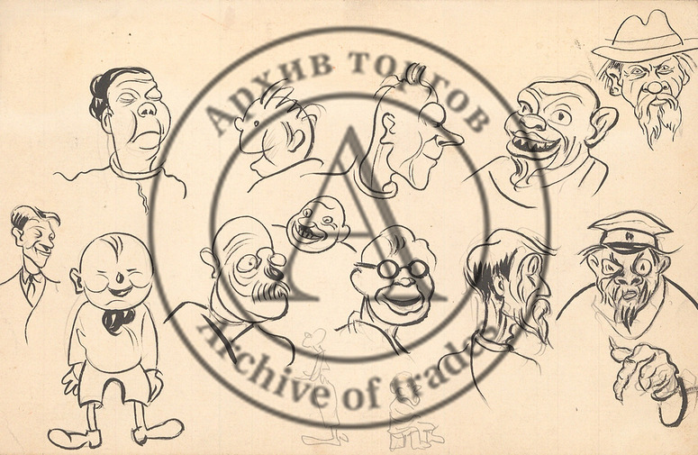Наброски лиц (шаржи)