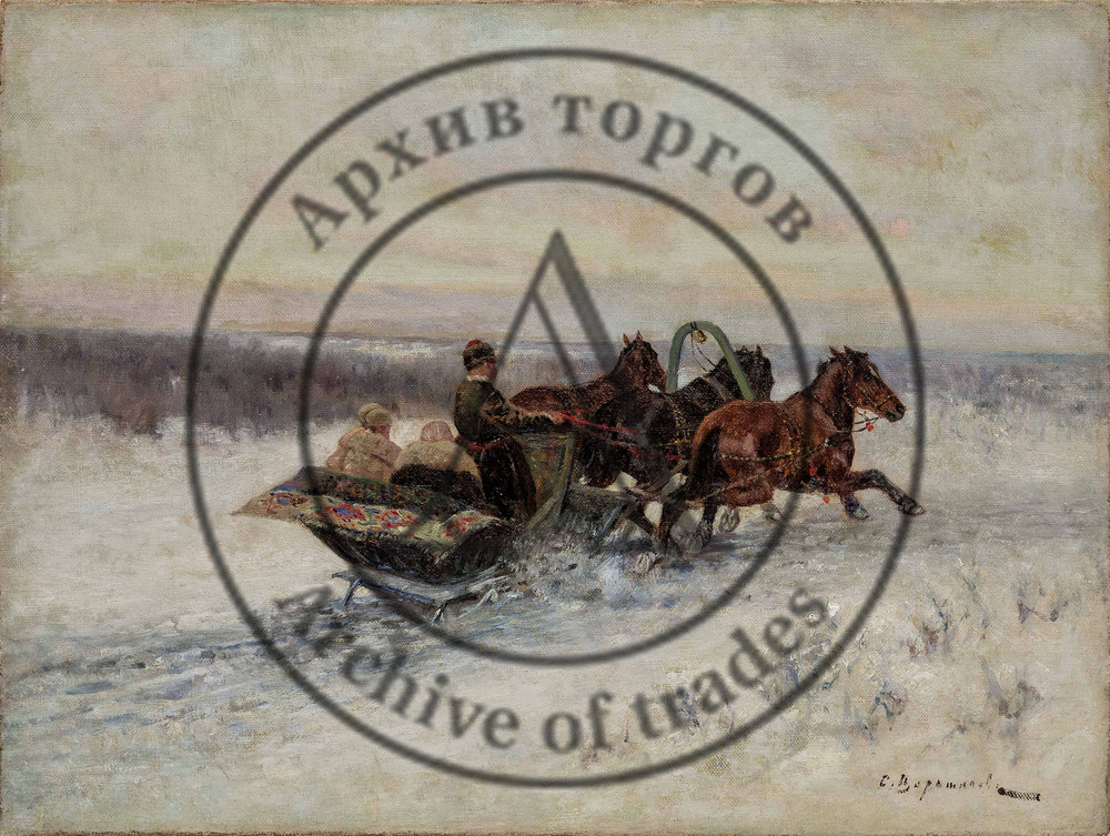 Тройка на зимней дороге