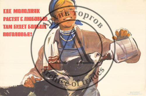 Плакат «Где молодняк растет с любовью, там будет больше поголовья!»