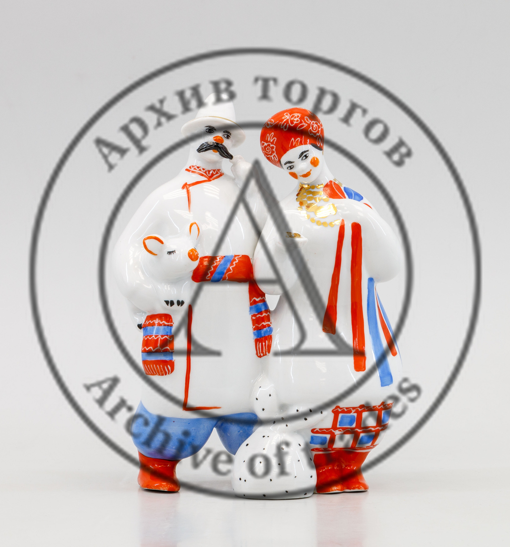 Скульптурная композиция «На ярмарку с поросенком»