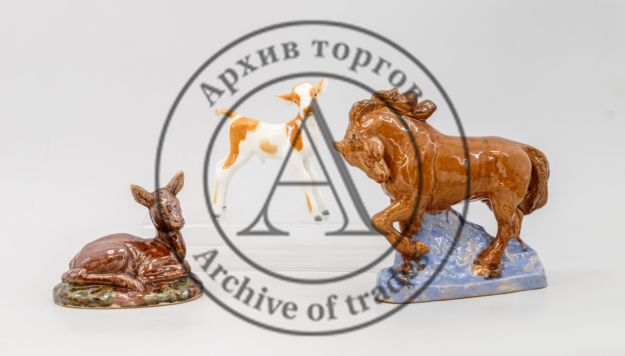 Сет из трех скульптур «Копытные»