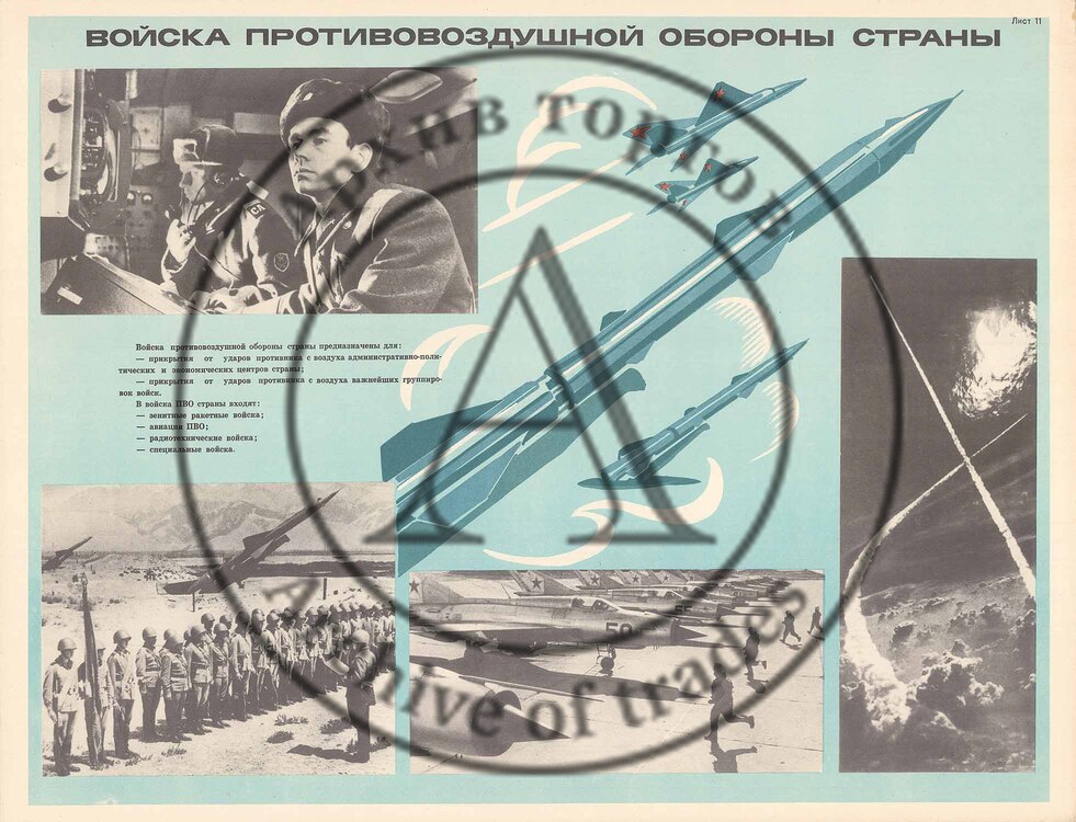 Плакат «Войска противовоздушной обороны страны»