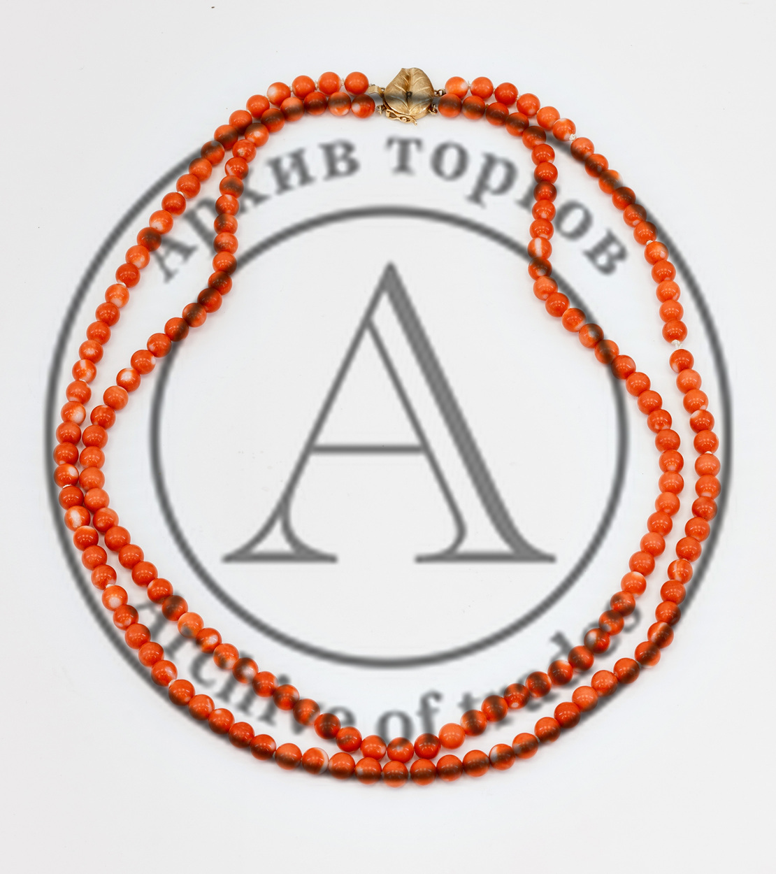 Бусы коралловые в 2 нитки