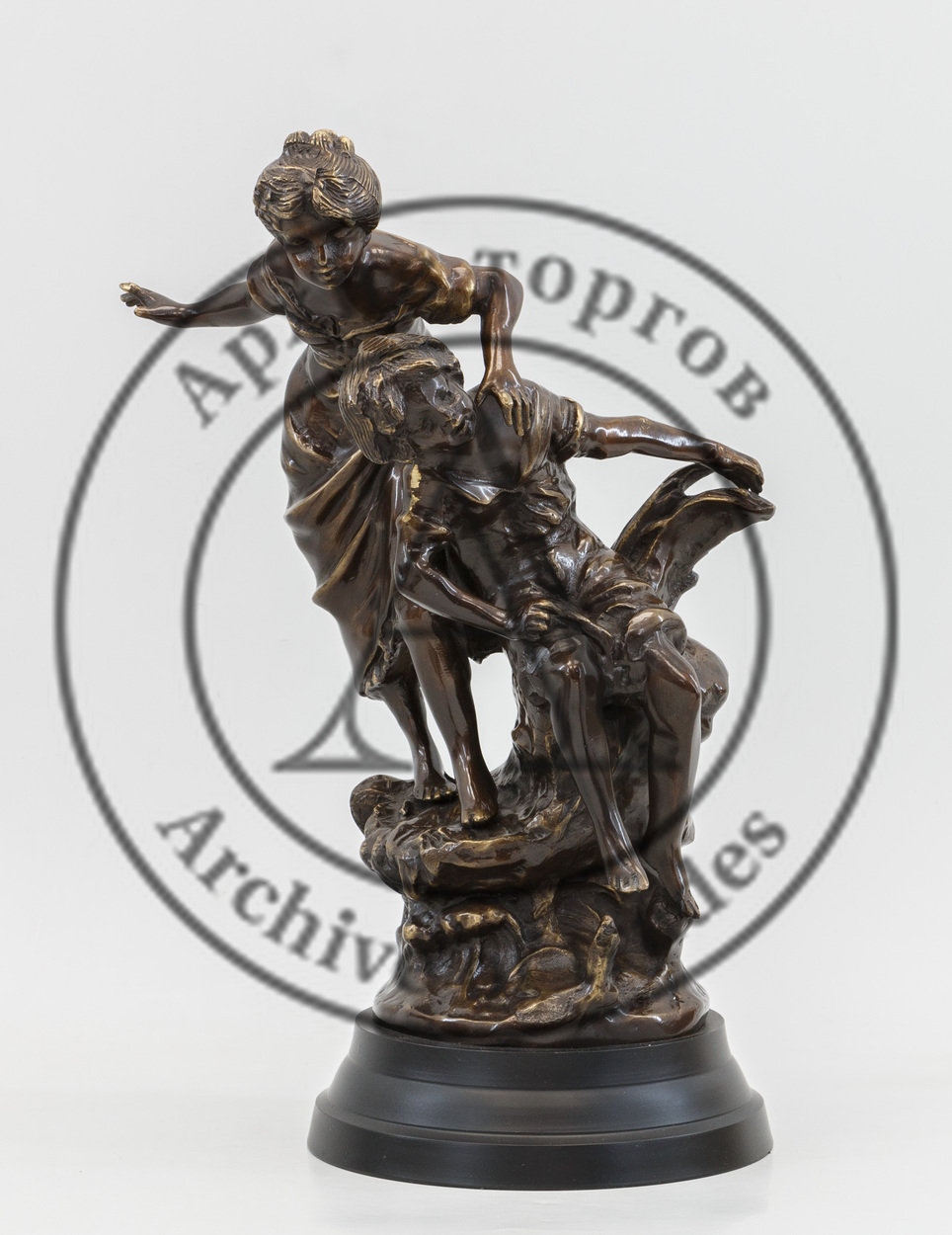 Скульптура «Дети на рыбалке» по модели фирмы «L & F. Moreau»